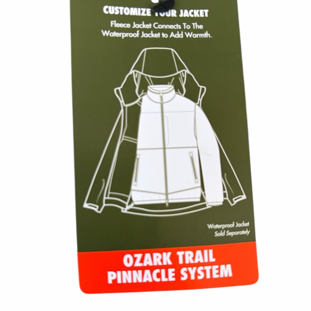 Ozark Trail Men's Taupe Falls Fleece Zip-Front Jacket, Size M NWT - Picture 10 of 11